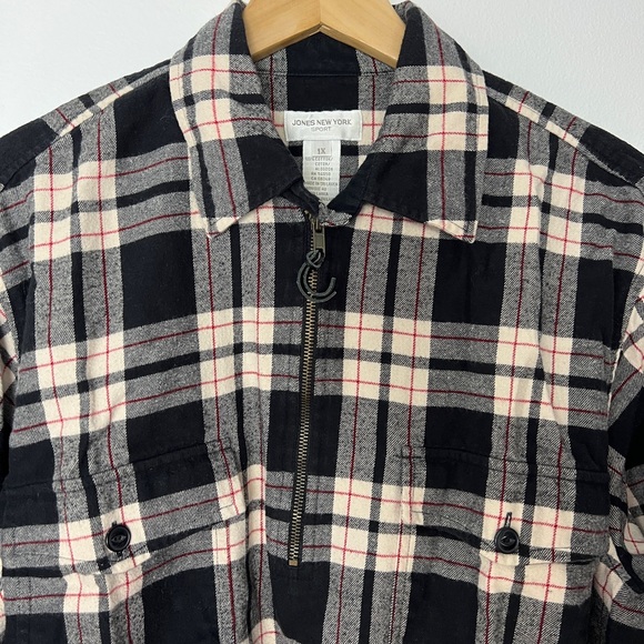 Vintage Jones New York Sport Plaid Flannel Shirt - Picture 1 of 4